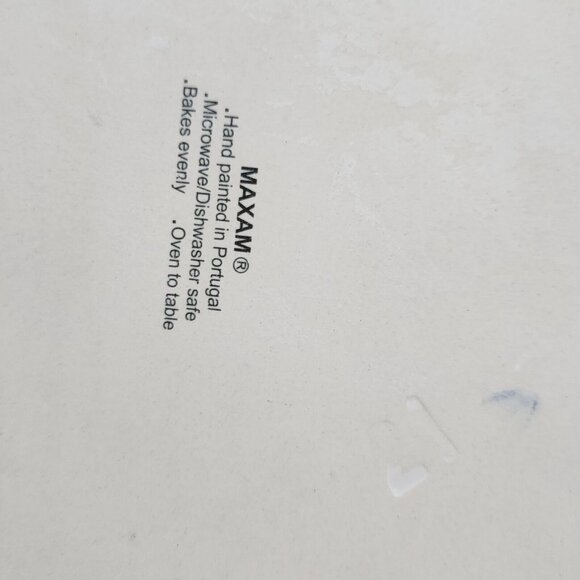 Maxam Italian Daisy Baking Dish 9.5" stoneware square Portugal handpainted flaw - Picture 6 of 9